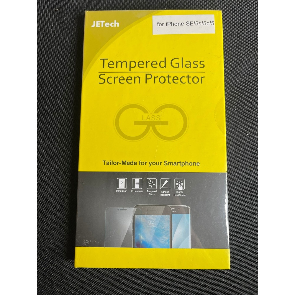 JETech Tempered Glass Screen Protector for iPhone SE 5s 5c 5 9H Hardness Clear